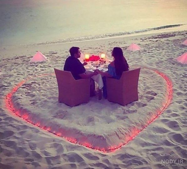  عکس زن و مرد کنار ساحل