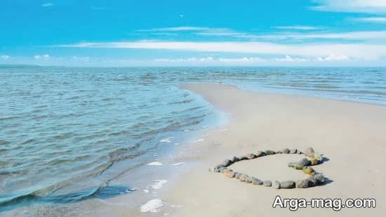 عکس عاشقانه و رمانتیک ساحل دریا برای لپ تاپ