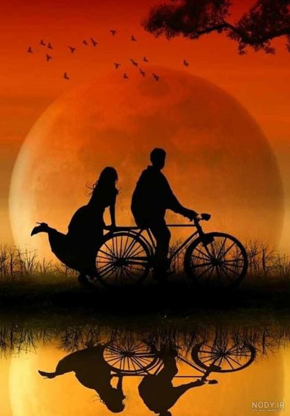 عکس شب و دریا