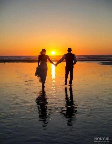 عکس شب و دریا