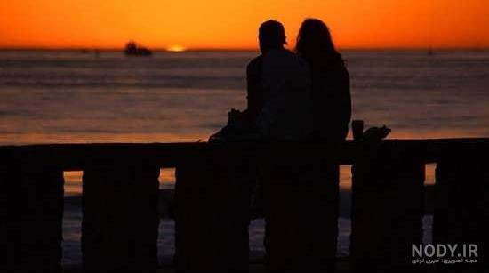 عکس شب و دریا