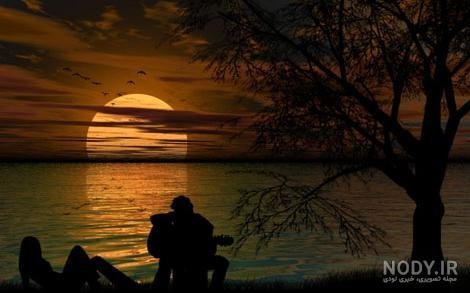  دانلود عکس پروفایل منظره رمانتیک از غروب