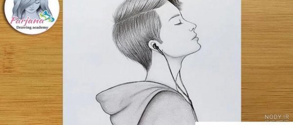  دانلود عکس نقاشی نیم رخ دختر