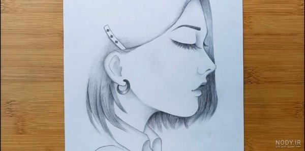  نقاشی نیم رخ ساده