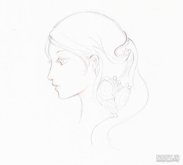  نقاشی نیم رخ ساده