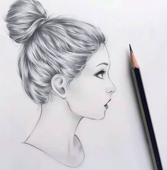  نقاشی نیم رخ ساده