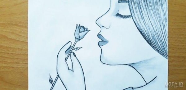  نقاشی نیم رخ ساده