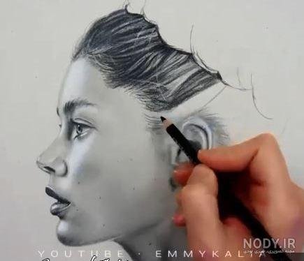 نقاشی نیم رخ ساده