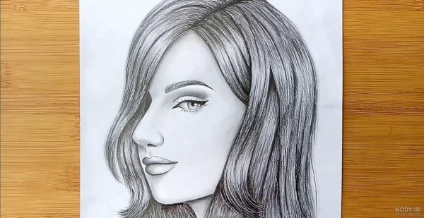  نقاشی نیم رخ ساده