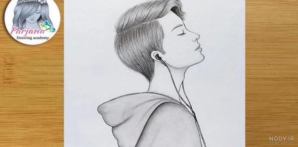 نقاشی نیم رخ ساده