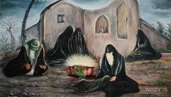  نقاشی حضرت رقیه تنها