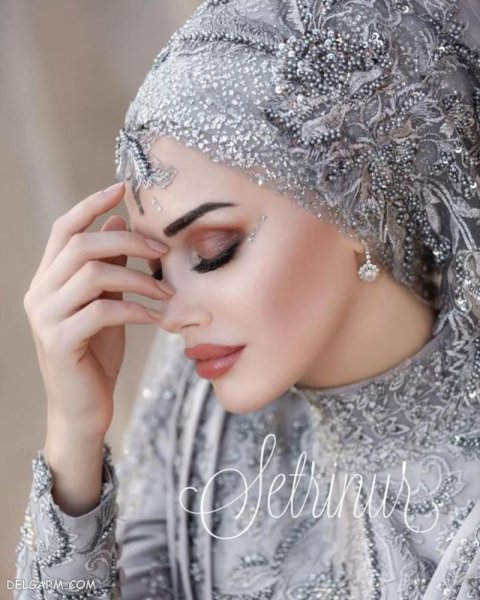  عکس کلاه حجاب عروس شیک و لاکچری 2026