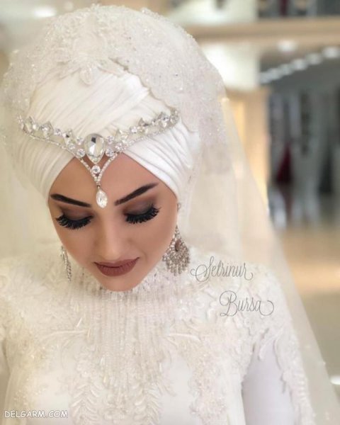  عکس کلاه حجاب عروس شیک و لاکچری 2026