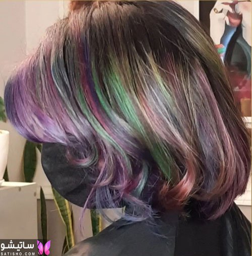  عکس رنگ موی لاکچری برای موهای کوتاه