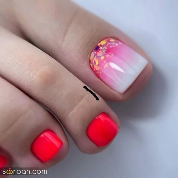  طراحی ناخن پا ساده و شیک سفید