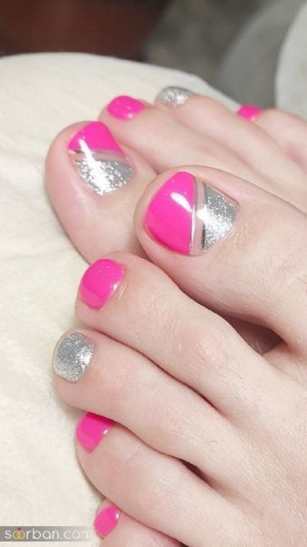  طراحی ناخن پا ساده و شیک سفید