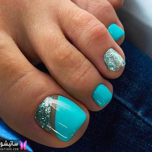 طراحی ناخن پا ساده و شیک قرمز