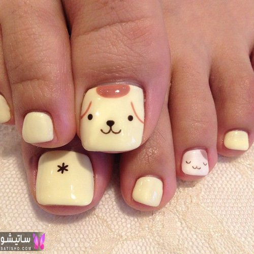طراحی ناخن پا ساده و شیک قرمز