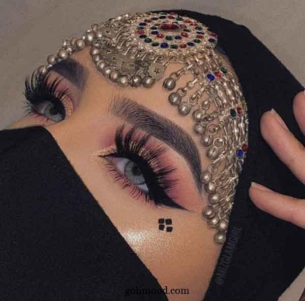  عکس آرایش و میکاپ عربی ساده