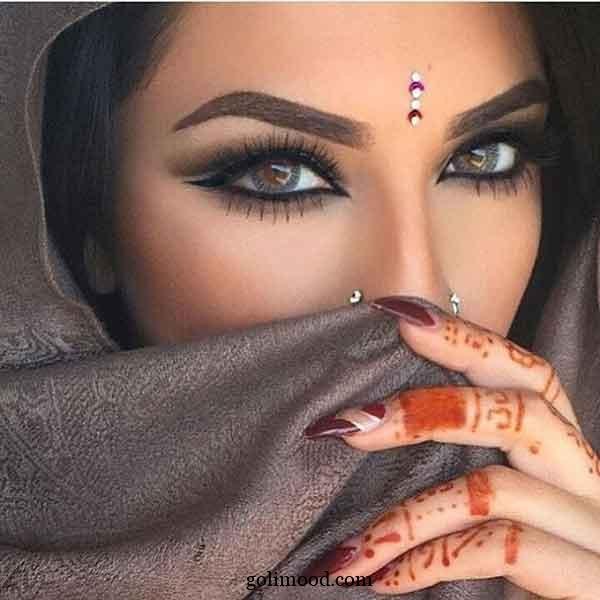 عکس آرایش و میکاپ عربی ساده