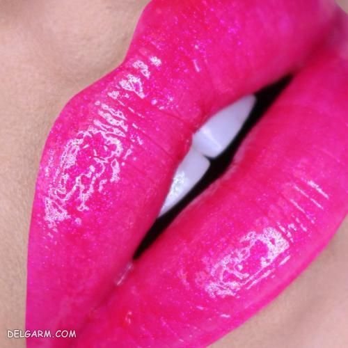 عکس مدل آرایش لب قلوه ای جذاب