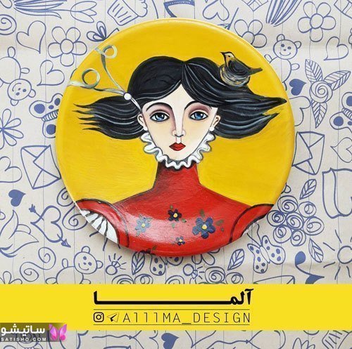  نقاشی روی سفال کیوت
