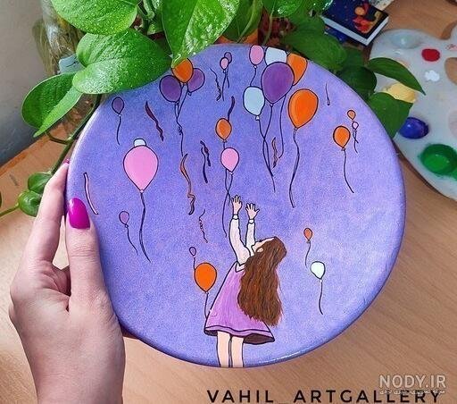 نقاشی روی سفال فانتزی دخترانه