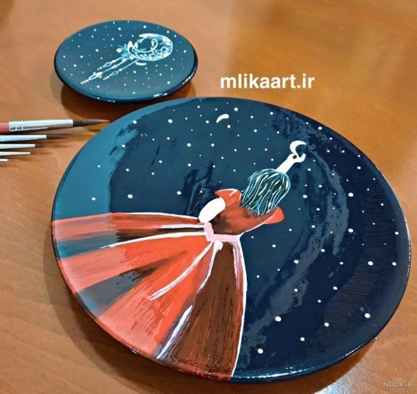  نقاشی روی سفال فانتزی دخترانه