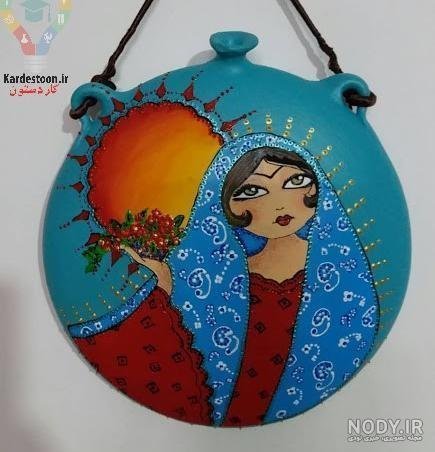  نقاشی روی سفال فانتزی دخترانه