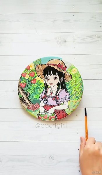  نقاشی روی سفال فانتزی دخترانه