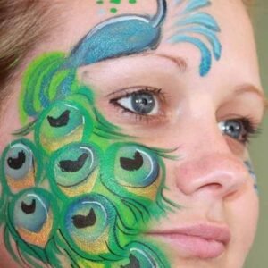 نقاشی روی صورت کودکان ساده