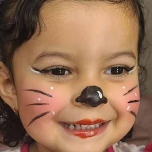 نقاشی روی صورت کودکان ساده