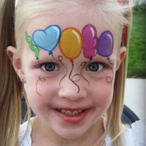  نقاشی روی صورت دخترانه