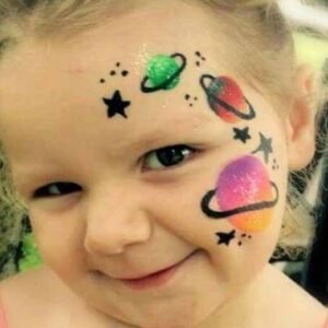  نقاشی روی صورت دخترانه