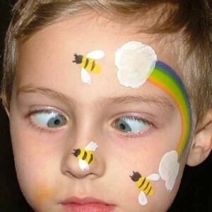  نقاشی روی صورت دخترانه
