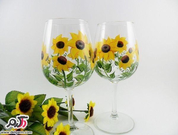  ایده و مدل نقاشی روی شیشه و ظروف کریستالی