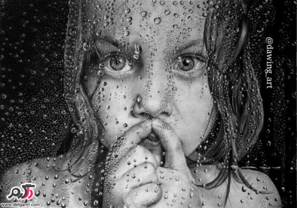  عکس طراحی سیاه قلم چهره