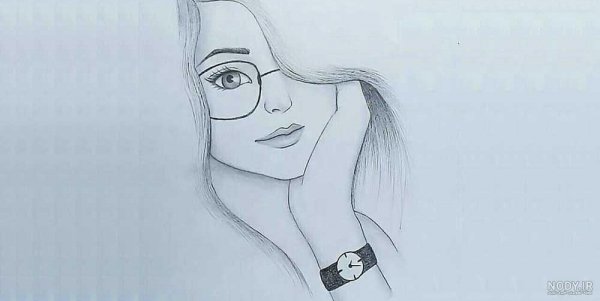  نقاشی سیاه و سفید ساده و آسان دخترانه
