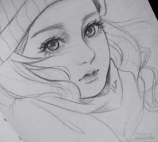  نقاشی سیاه و سفید با مداد