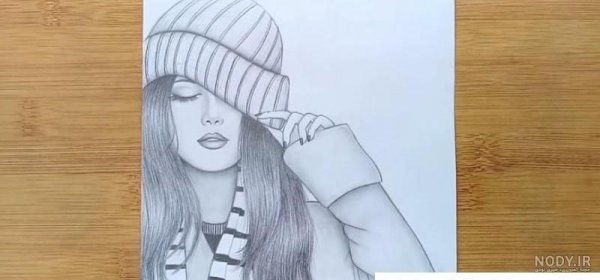  نقاشی سیاه و سفید با مداد