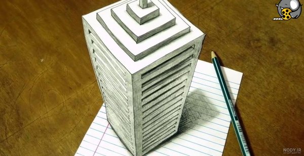  عکس نقاشي هاي سه بعدی 3D روي كاغذ