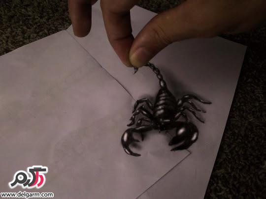 عکس نقاشي هاي سه بعدی 3D روي كاغذ