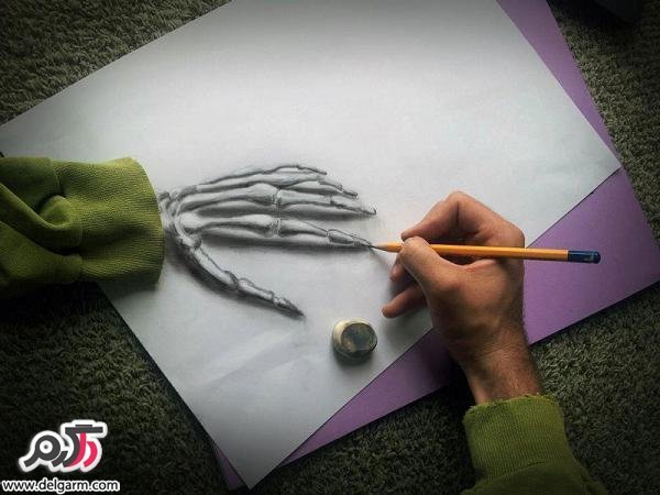  عکس نقاشي هاي سه بعدی 3D روي كاغذ