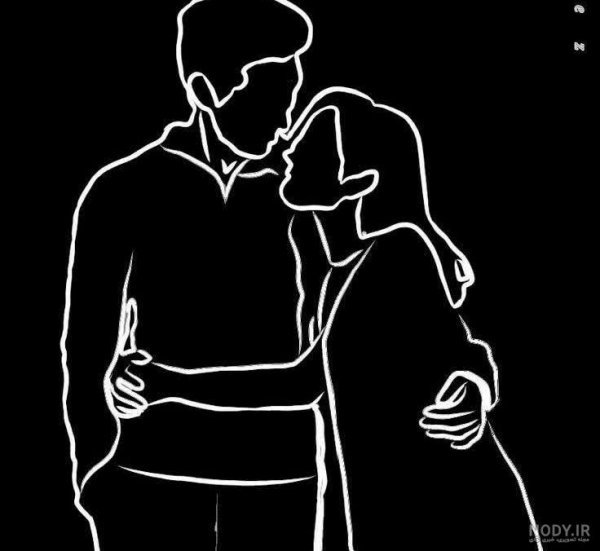  نقاشی مینیمال پینترست عاشقانه