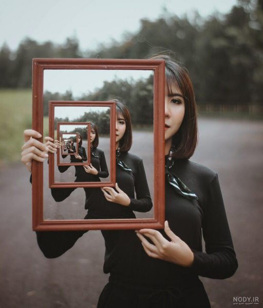  عکس پروفایل بدون چهره در آینه