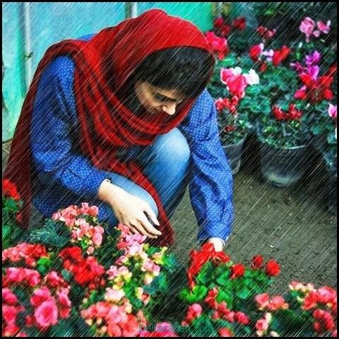  عکس دختر زیر باران برای پروفایل