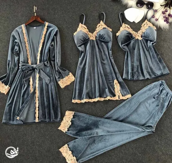  عکس لباس خواب عروس و داماد توری