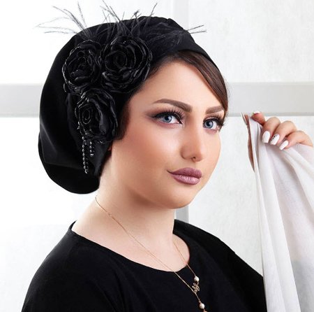 عکس کلاه مجلسی زنانه با حجاب