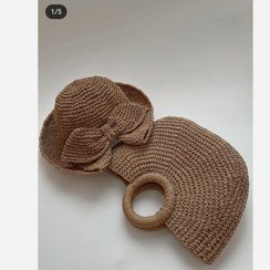  عکس ست کیف و کلاه رافیا