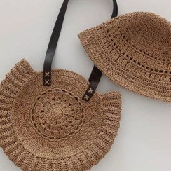  عکس کیف و کلاه حصیری زنانه